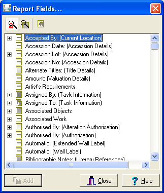 Report Fields